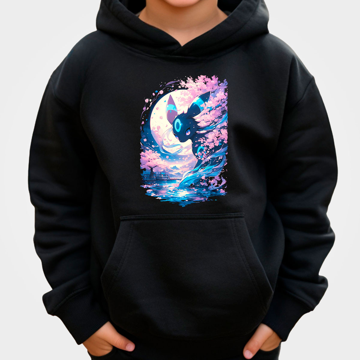 hoodie-anime-ni-a-umbreon-flores-cerezos-pok-mon