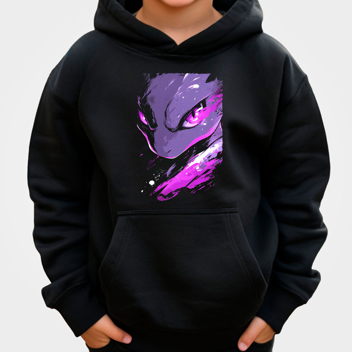 hoodie-anime-ni-os-mewtwo-ojos-cercanos-pok-mon-anime