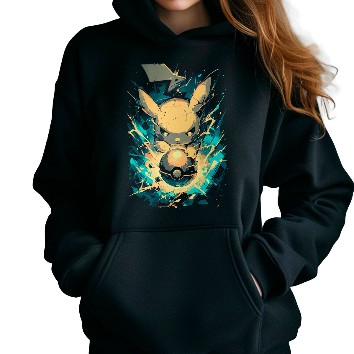 hoodie-anime-pikachu-electro-ball-anime-negro