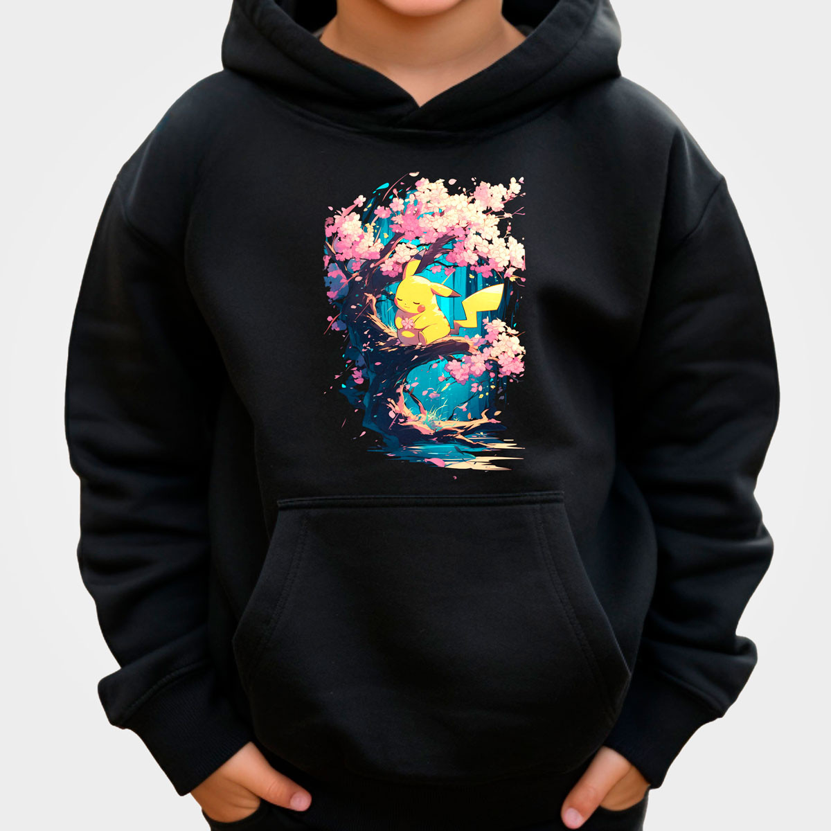 hoodie-anime-pikachu-y-cerezos-en-flor-pok-mon-15
