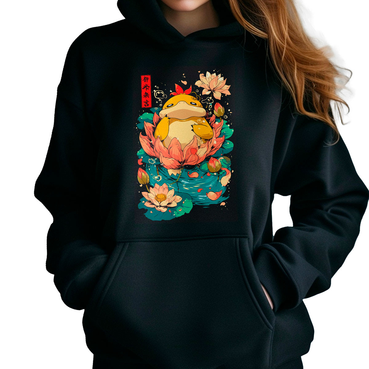 hoodie-anime-psyduck-lotus-gym-estampado-negro-b-33