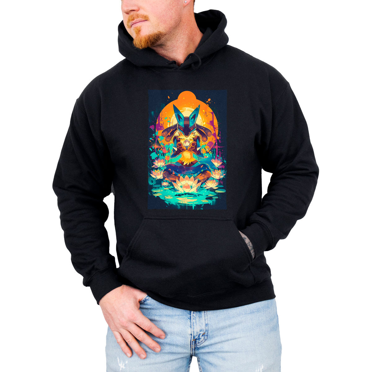 hoodie-anime-suave-lucario-gym-negro