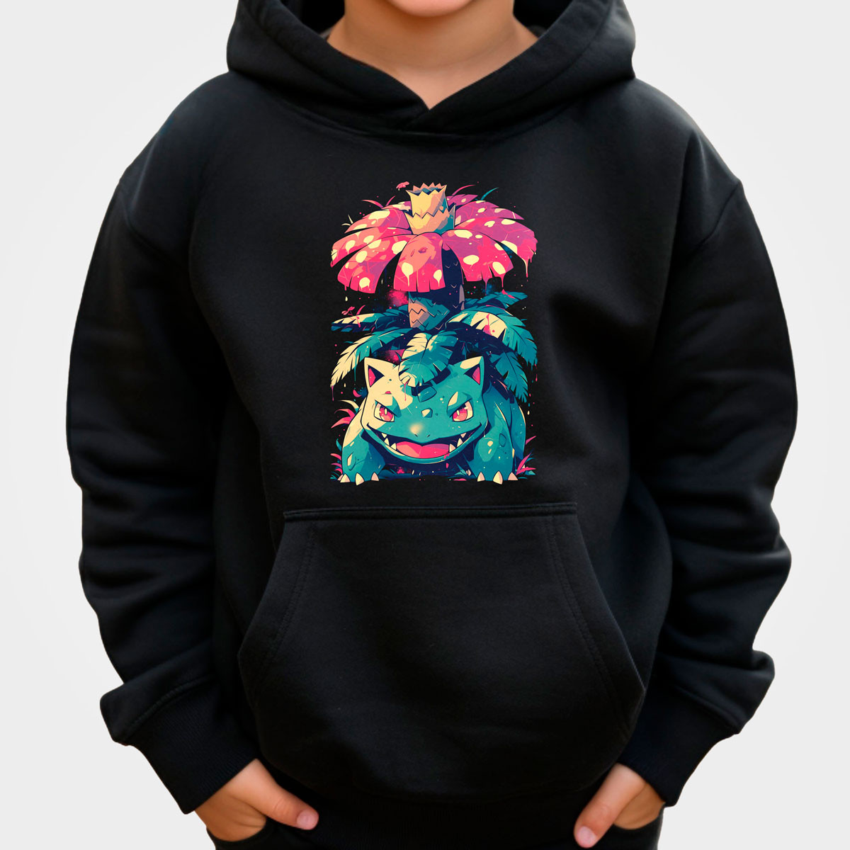 hoodie-anime-unisex-estampada-batallas-pok-mon-venusaur-shiny-pok-mon-negro-35