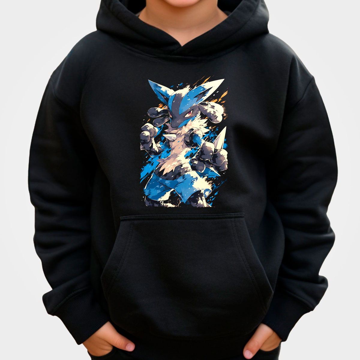 hoodie-anime-unisex-lucario-dise-o-aanimada-pok-mon-negra