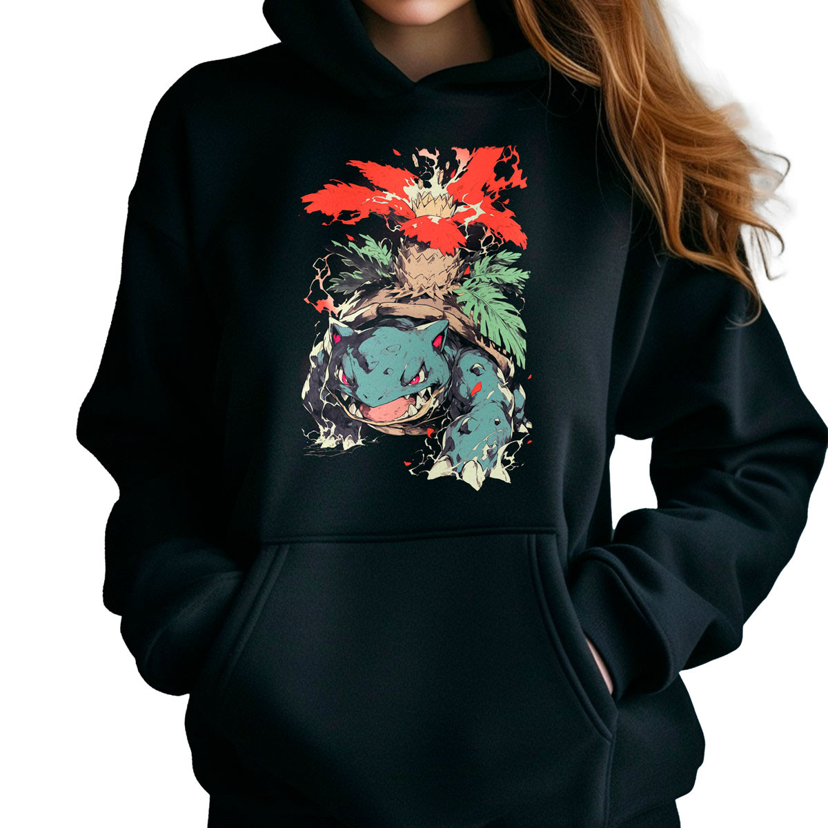 hoodie-anime-venusaur-battle-pokemon-negro