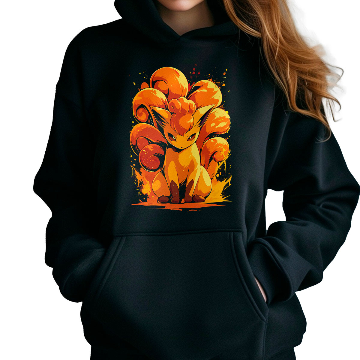hoodie-anime-vulpix-pokemon-fondo-negro-brillante