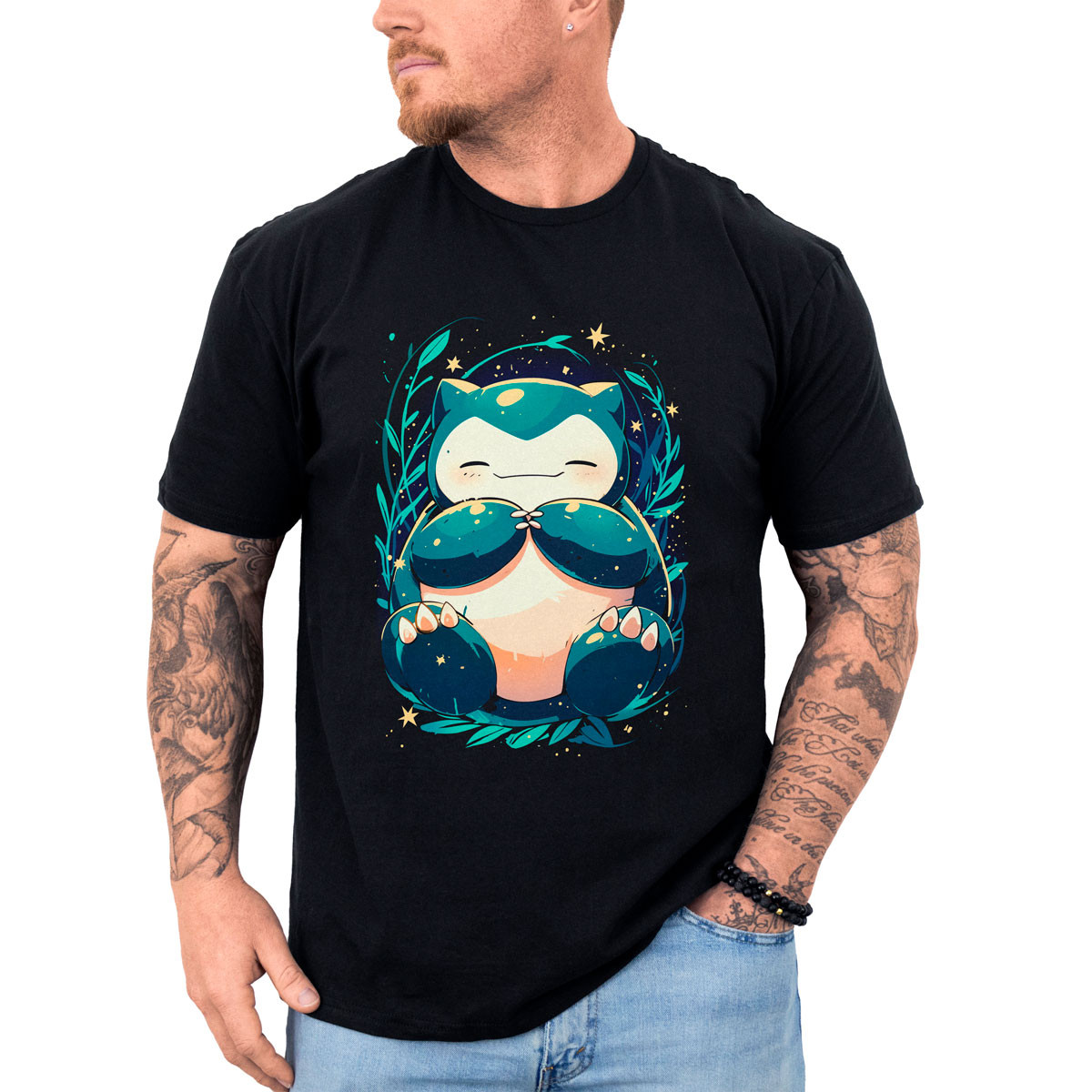 polera-anime-algodon-pok-dex-snorlax-cute-pokemon-negro