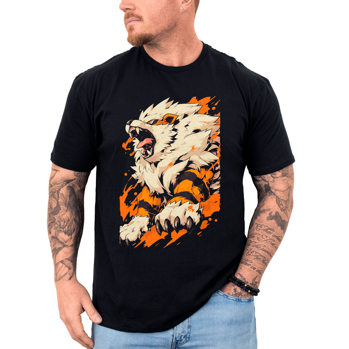 polera-anime-arcanine-rugido-pok-mon-dise-o