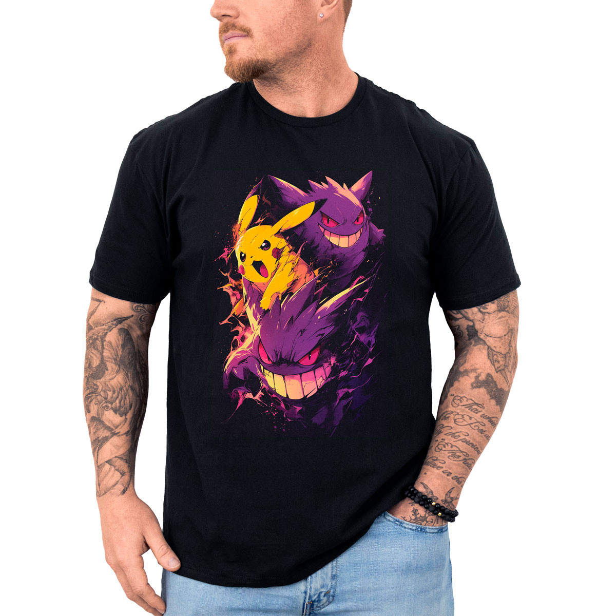 polera-anime-brillante-pikachu-y-gengar-dise-o-suave