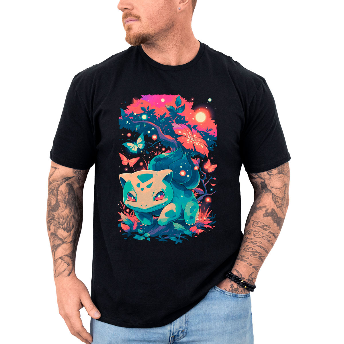 polera-anime-bulbasaur-shiny-de-pokemon-anime-en-negro