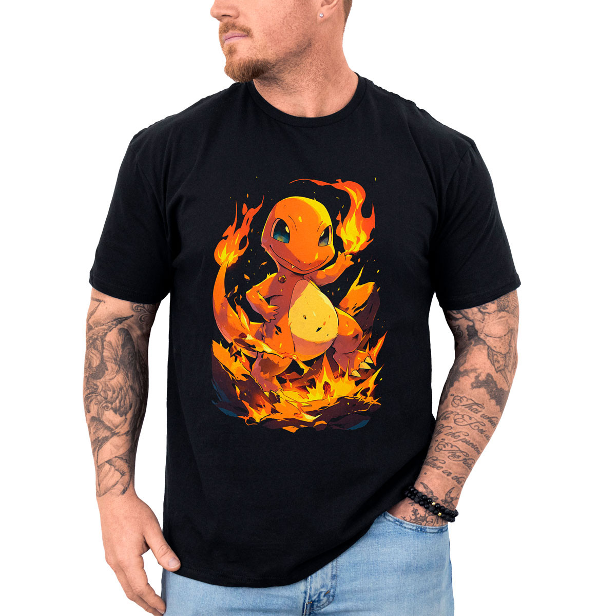 polera-anime-charmander-negro-gym-dise-o-anime