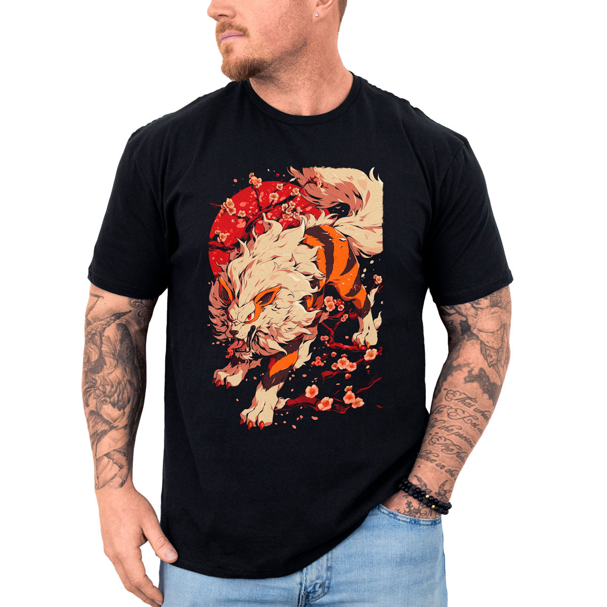 polera-anime-design-arcanine-cherry-blossoms-pok-mon