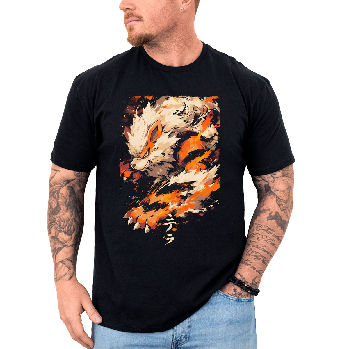 polera-anime-dise-o-arcanine-rugido-pokemon
