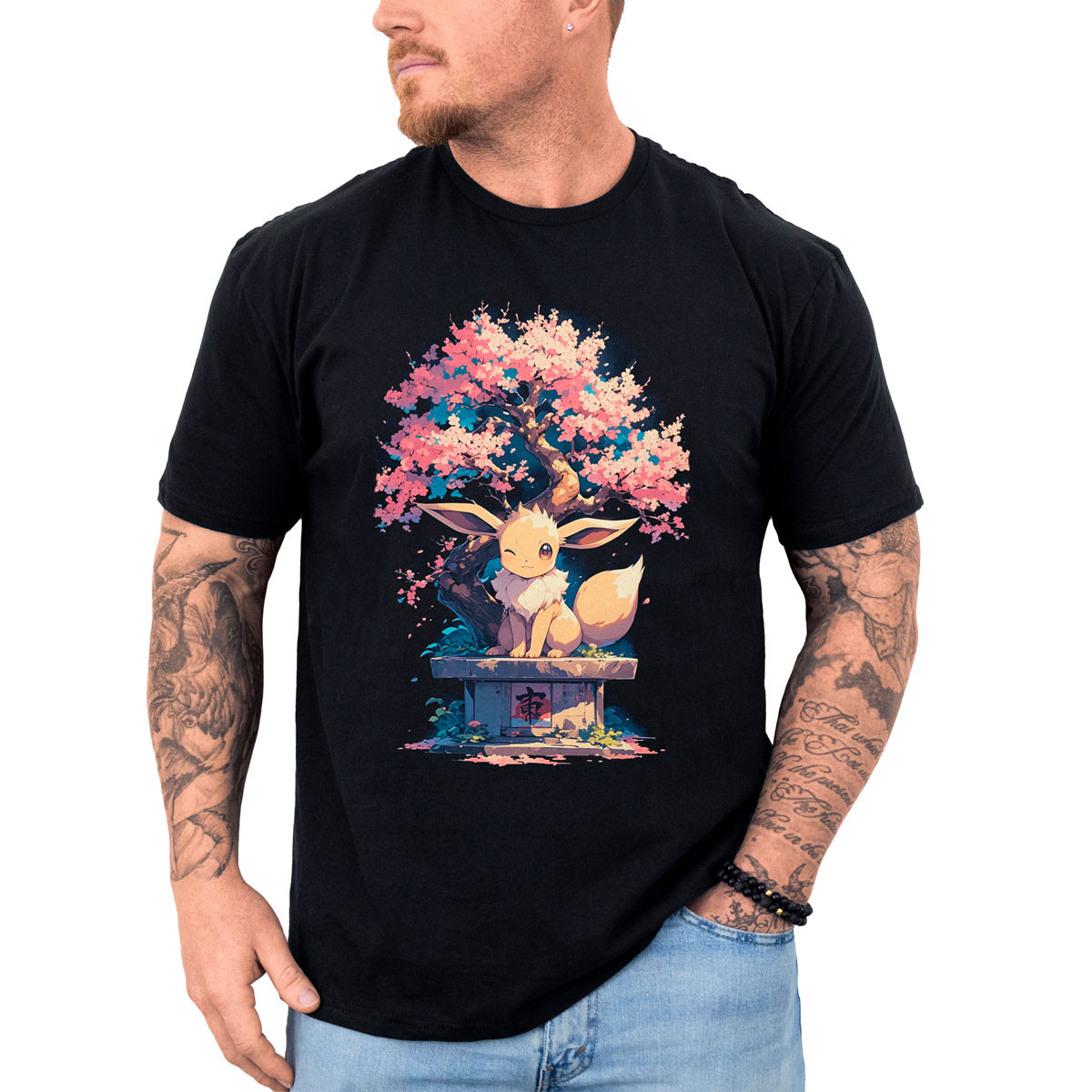 polera-anime-eevee-flores-cerezo-pok-mon