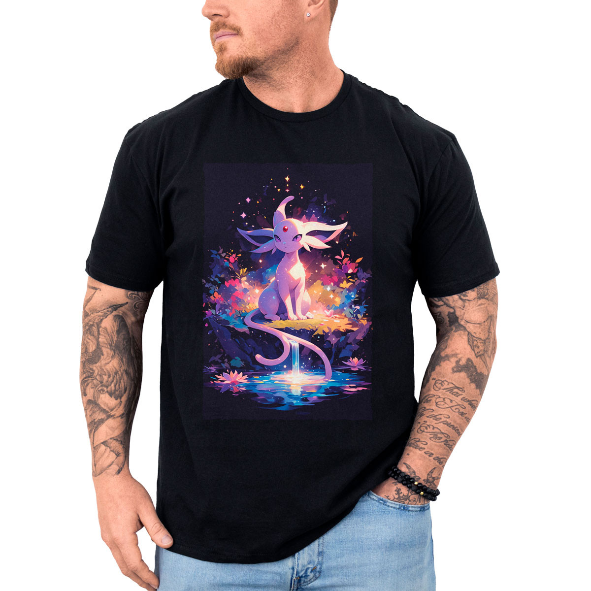 polera-anime-espeon-charm-en-negro-brillante