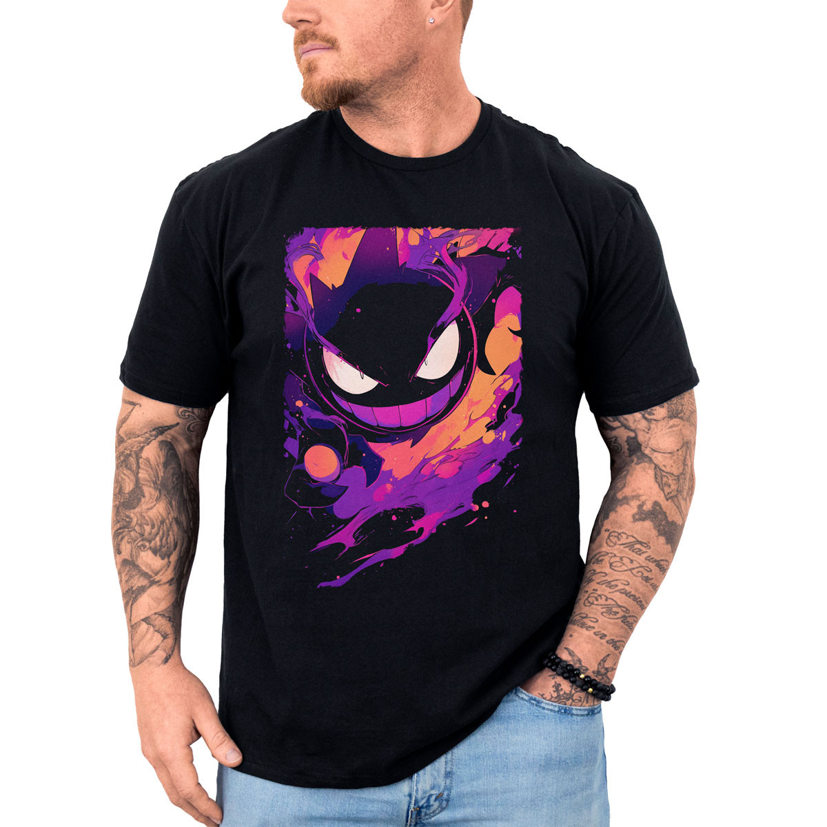 polera-anime-gastly-pokemon-estilo-batalla-en-negro