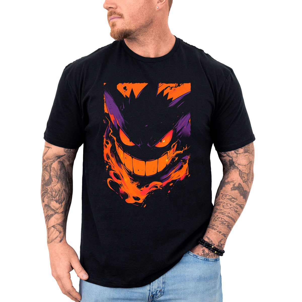 polera-anime-gengar-face-closeup-algod-n-gimnasio