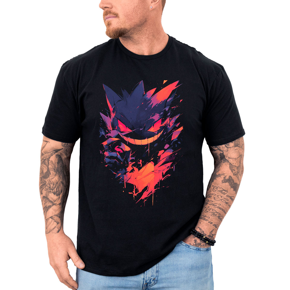 polera-anime-gengar-silueta-pokemon-brillante
