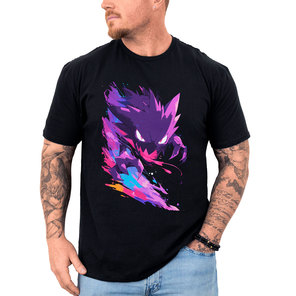 polera-anime-haunter-atacando-en-dise-o-negro