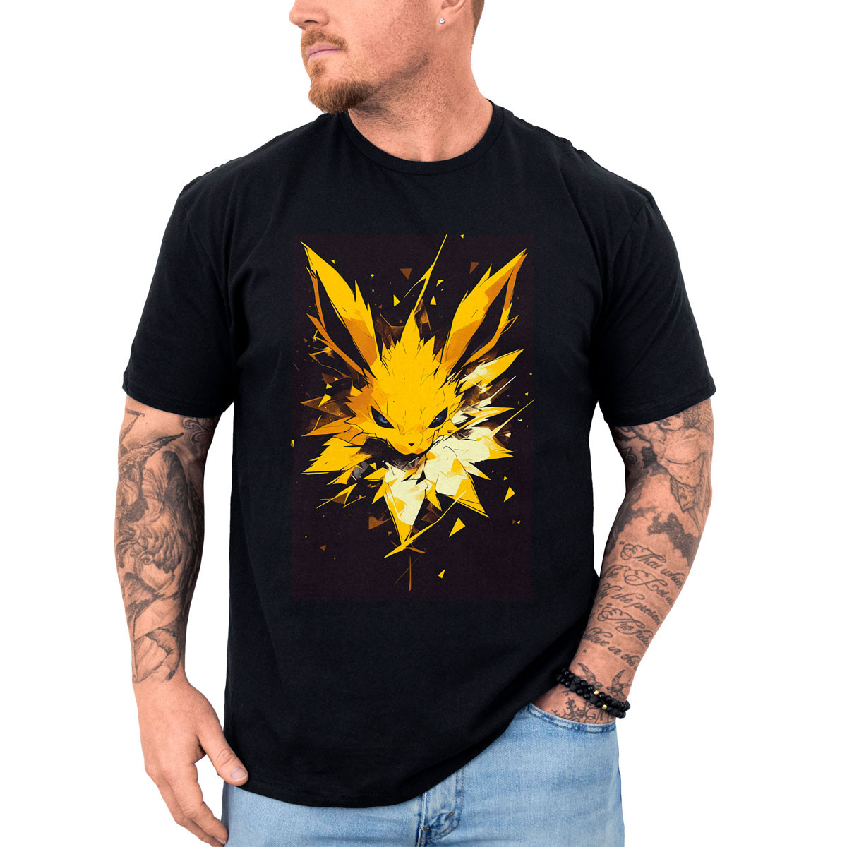 polera-anime-jolteon-pokemon-negro-estilo-anime