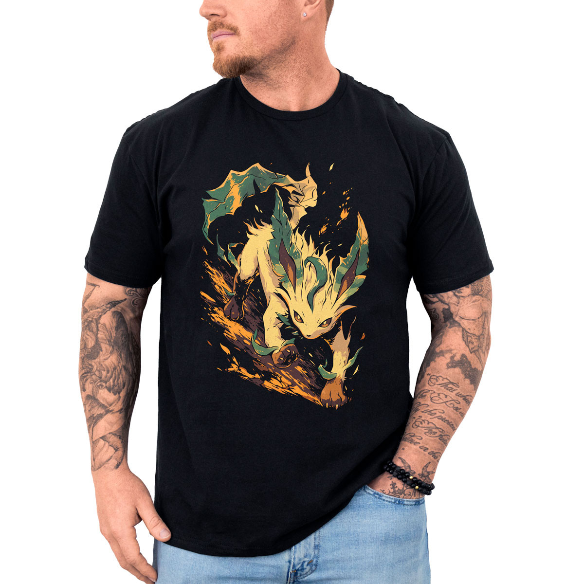 polera-anime-leafeon-atacando-alta-calidad