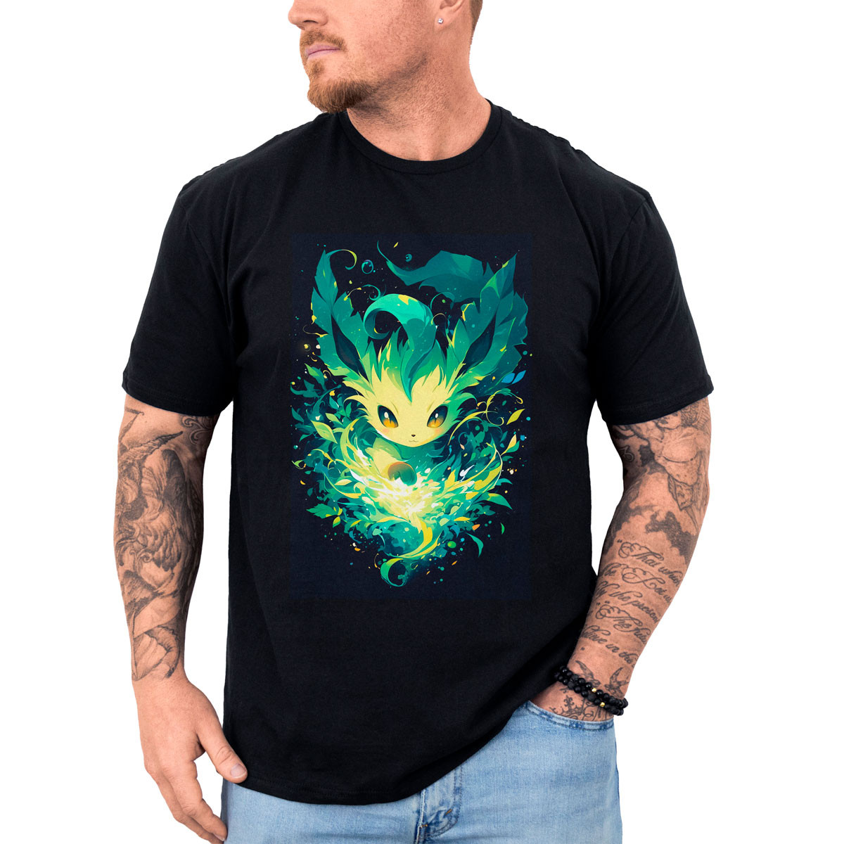 polera-anime-leafeon-atacando-en-dise-o-brillante