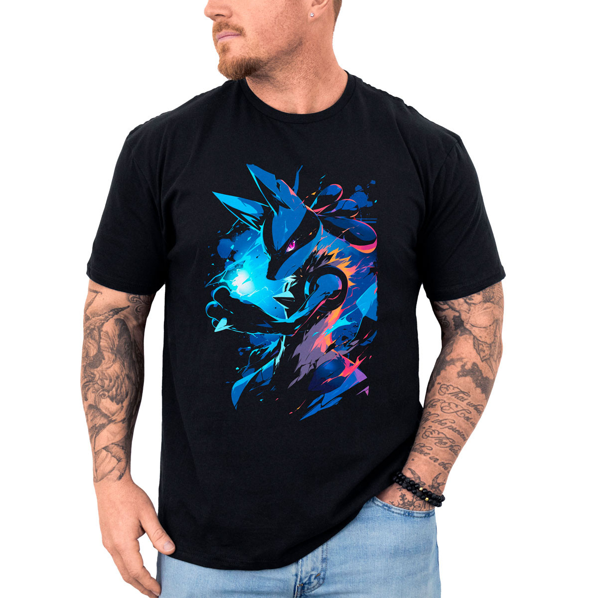 polera-anime-lucario-silhouette-entrenador-pokemon-inspirado-