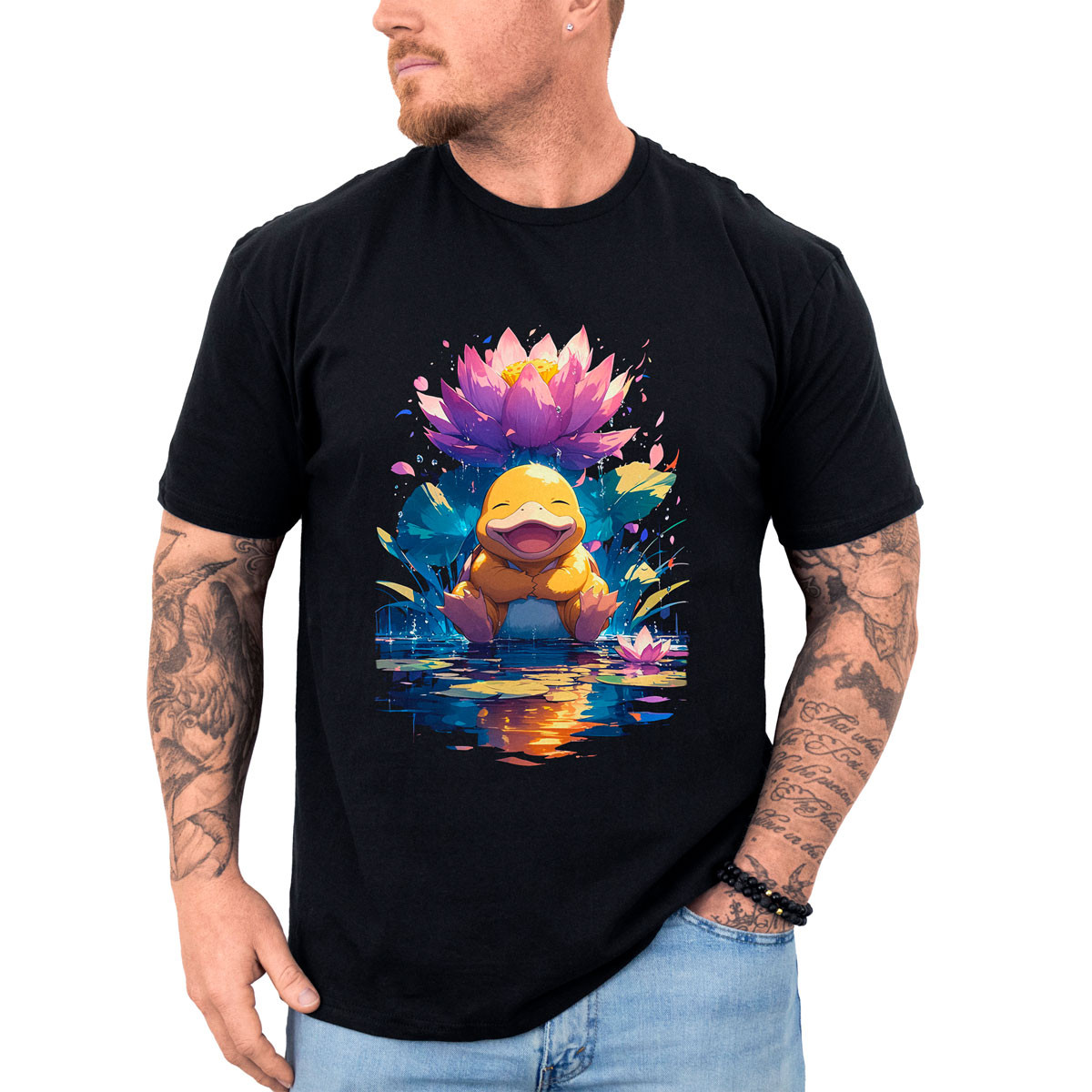 polera-anime-negra-psyduck-lotus-pokemon-anime-black-b