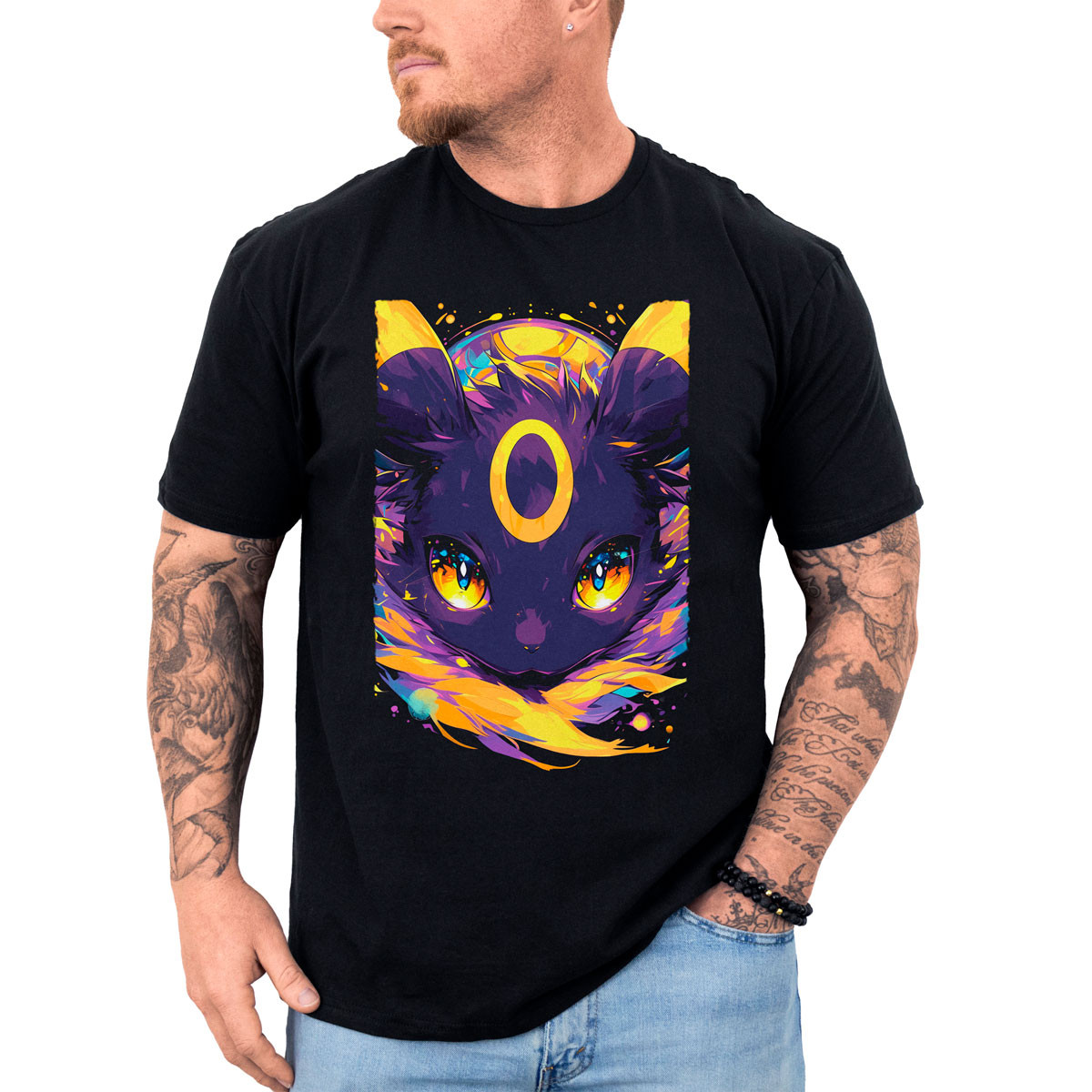 polera-anime-negra-shiny-umbreon-face-pok-mon