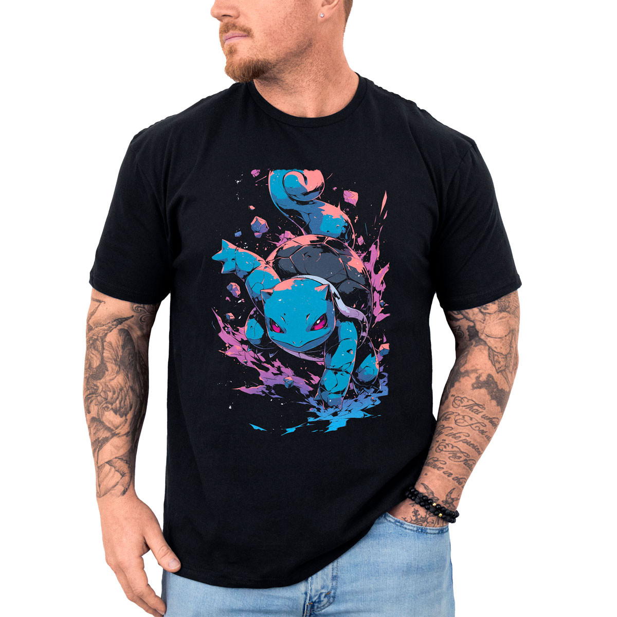 polera-anime-squirtle-pokemon-negro-brilloso