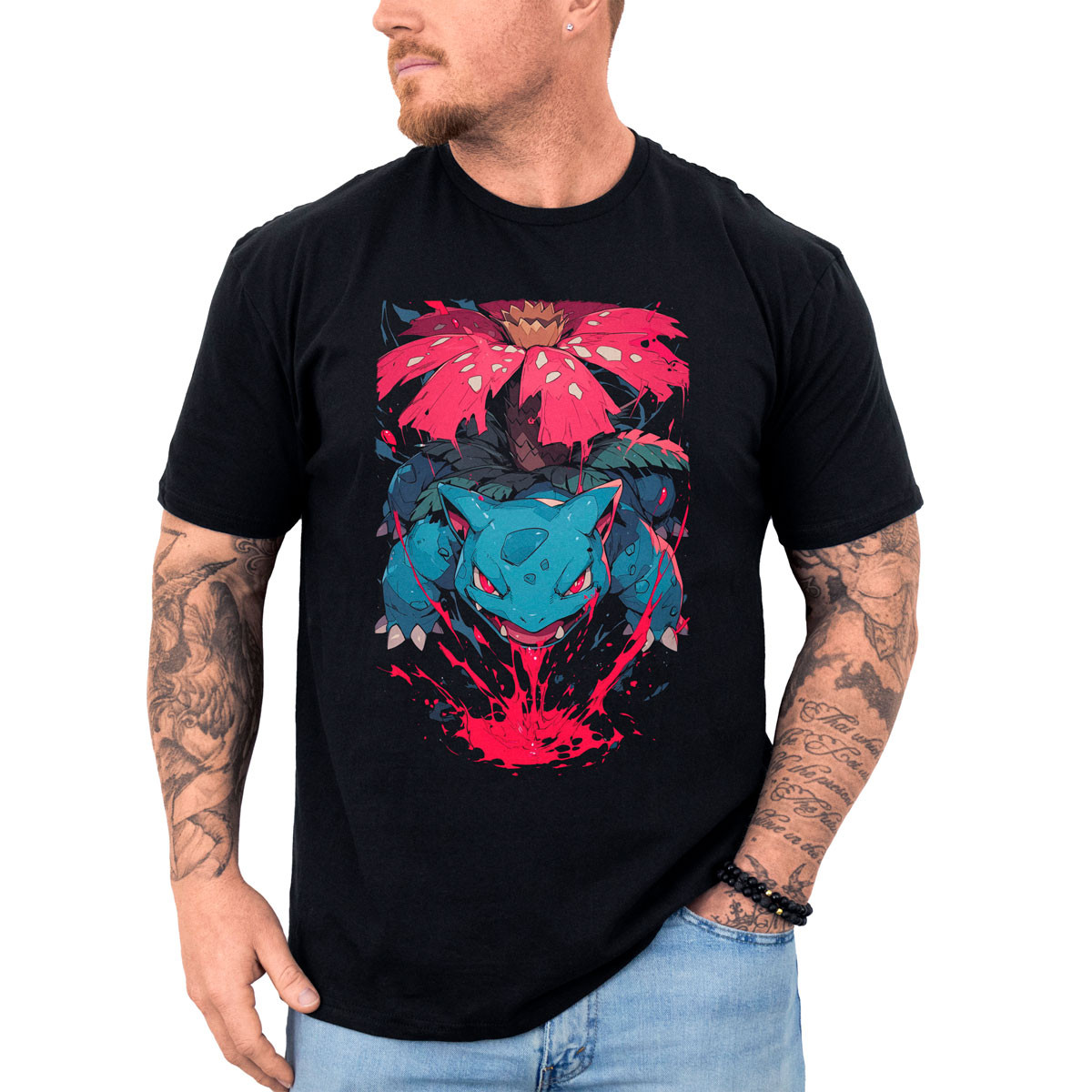 polera-anime-suave-pok-dex-venusaur-battle-pok-mon-negro