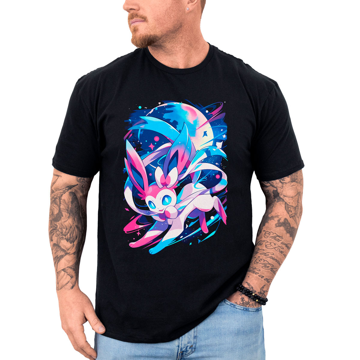 polera-anime-sylveon-moonblast-manga-corta-brillante