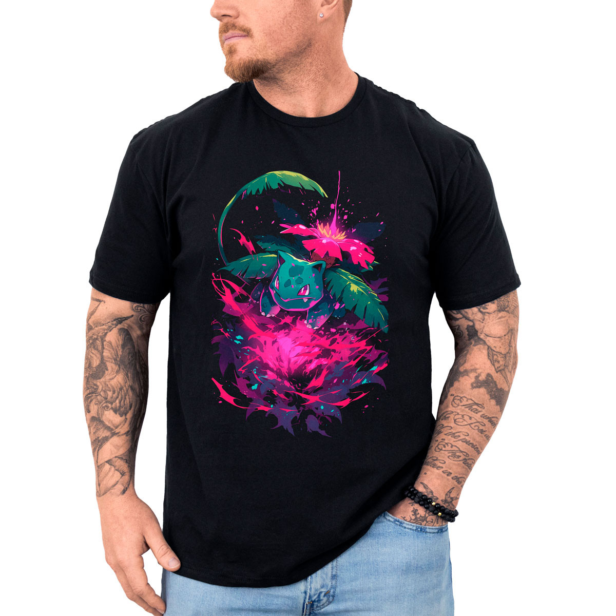 polera-anime-venusaur-petal-dance-alta-calidad