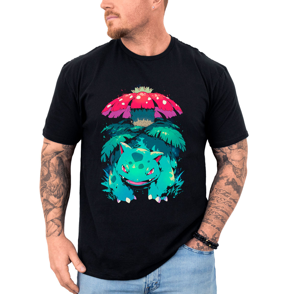 polera-anime-venusaur-shiny-batalla-pok-mon