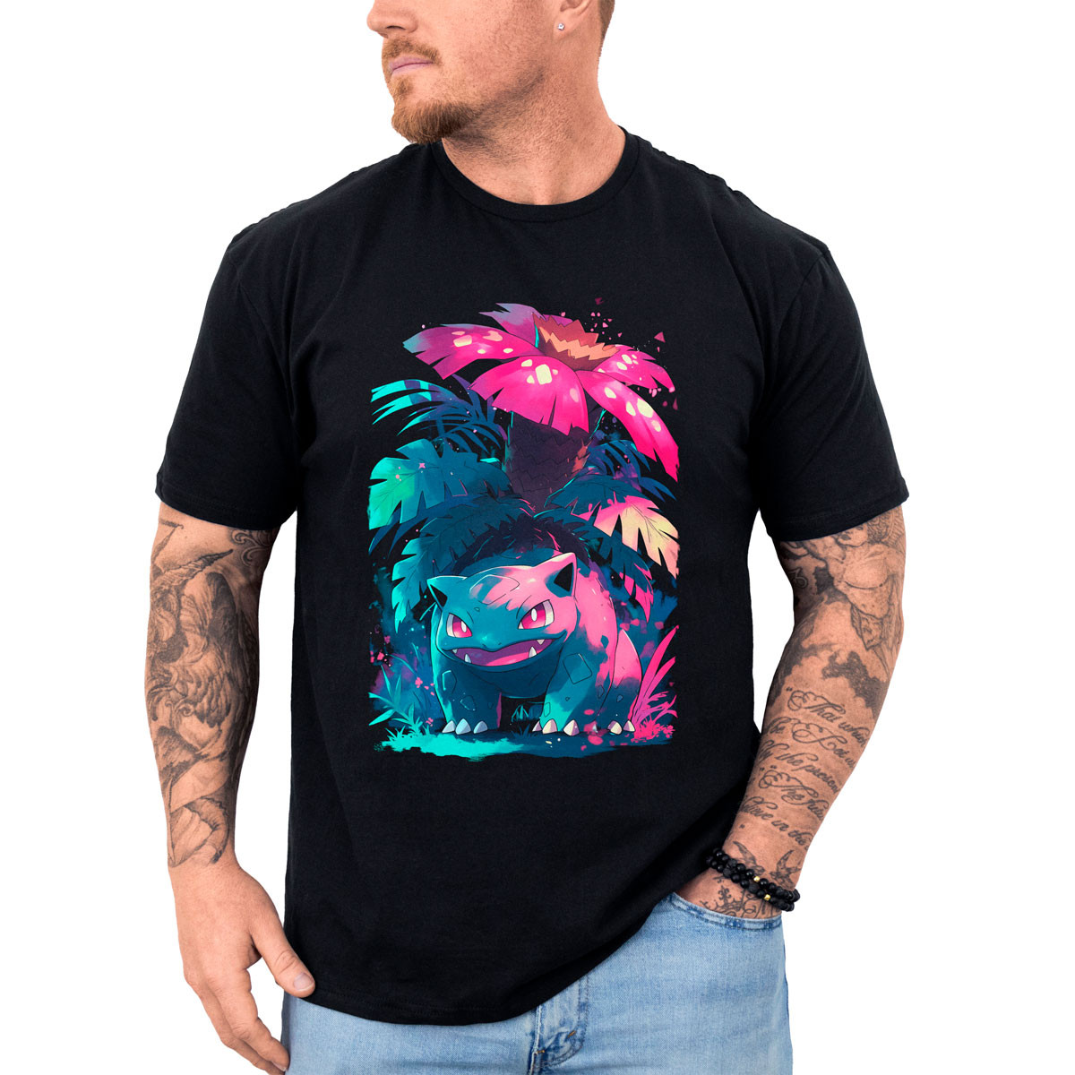 polera-anime-venusaur-silueta-pok-mon-batalla-pok-mon-anime-