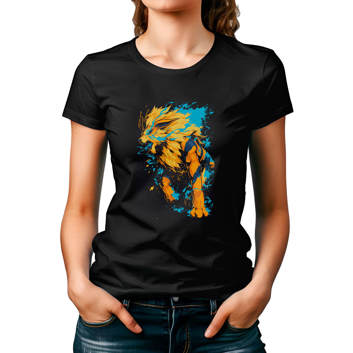 polera-dise-o-brillante-arcanine-pok-mon-negro-