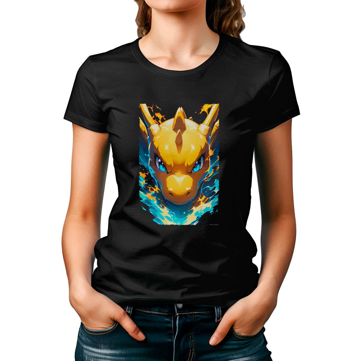 polera-dragonite-pok-mon-estampada-dise-o-cara-en-primer-plano-