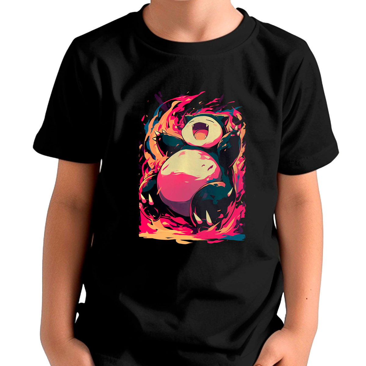 polera-estampada-entrenador-snorlax-yawn-anime