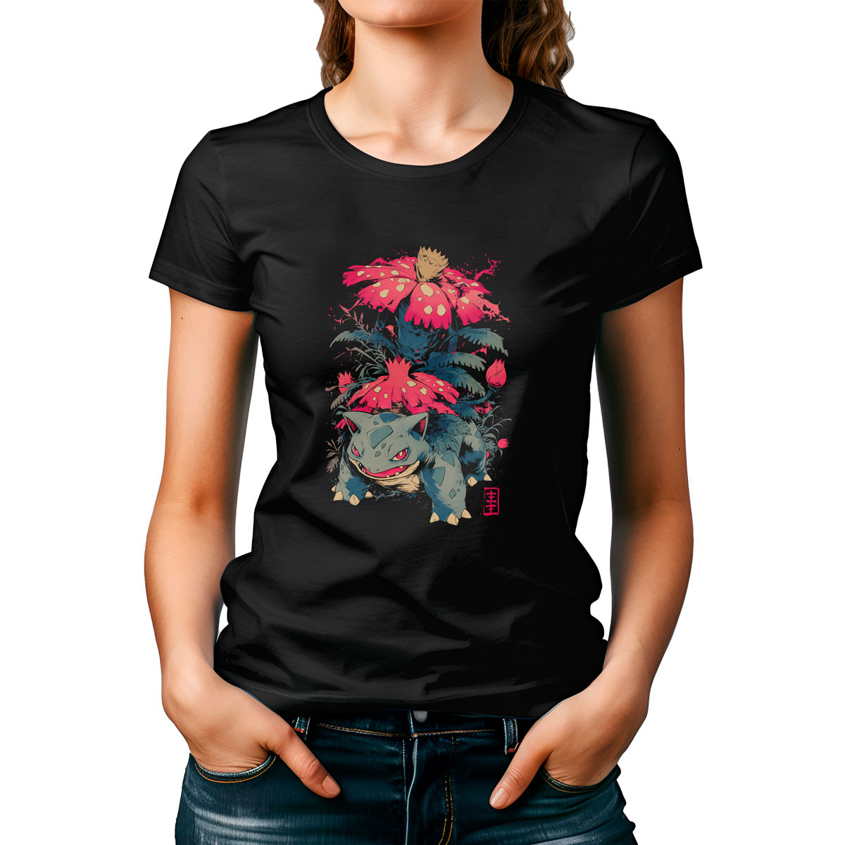 polera-gym-venusaur-battle-pok-mon-negro