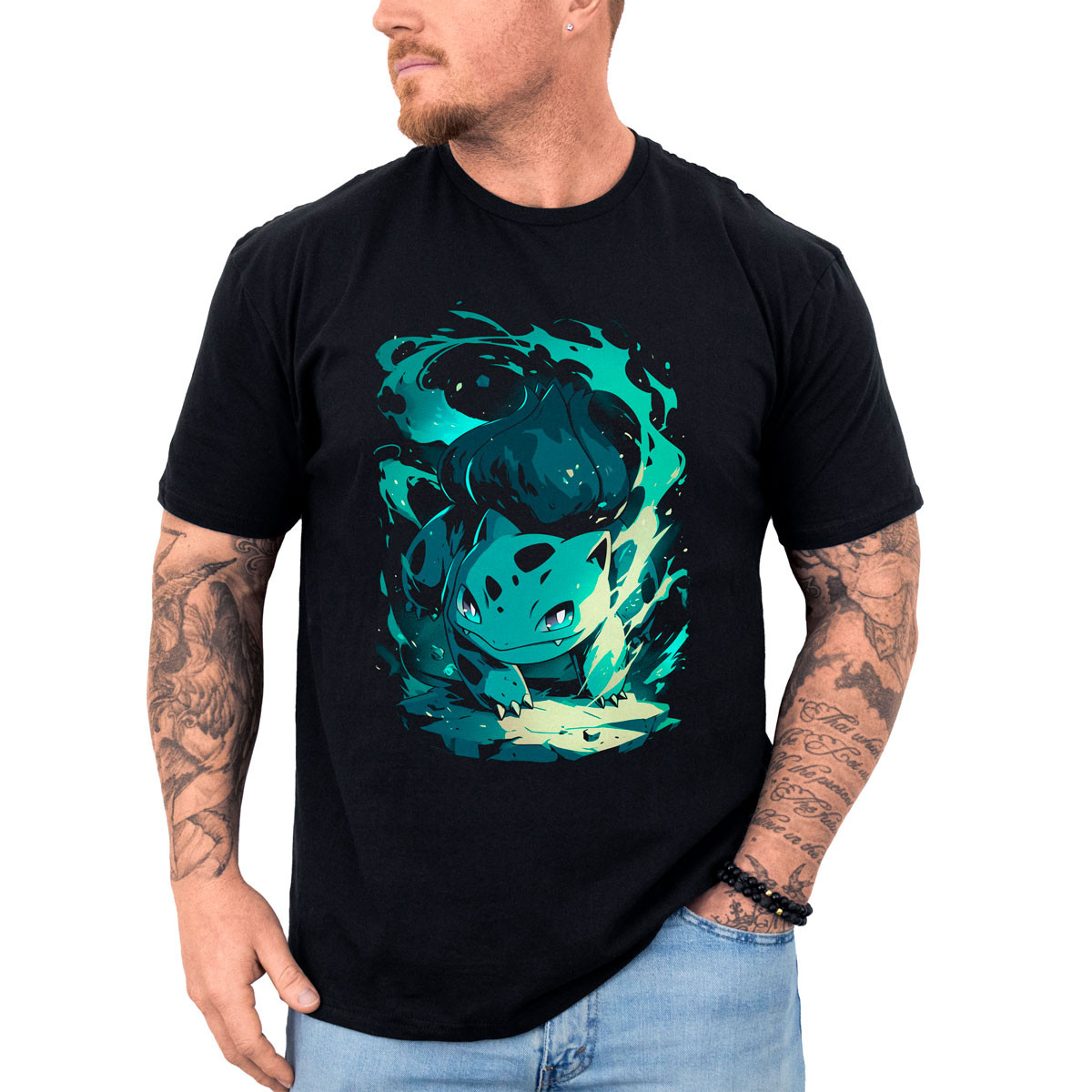 polera-hombre-anime-bulbasaur-en-batalla