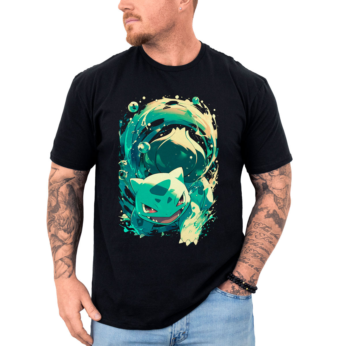polera-hombre-anime-bulbasaur-solar-beam-estampada