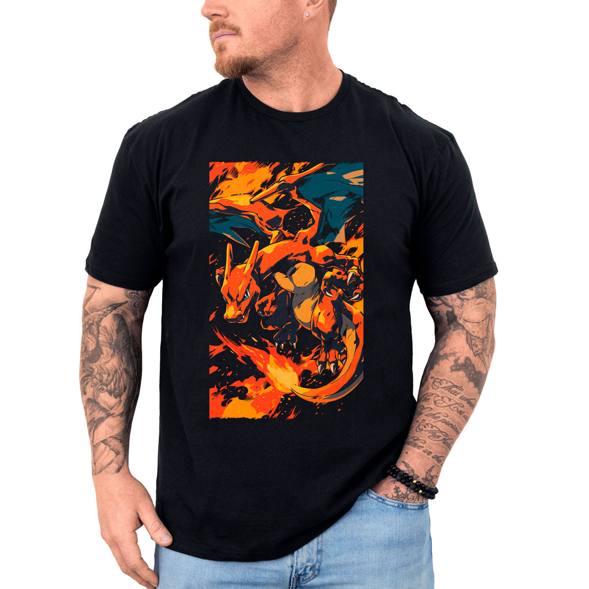 polera-hombre-anime-charizard-fire-batalla