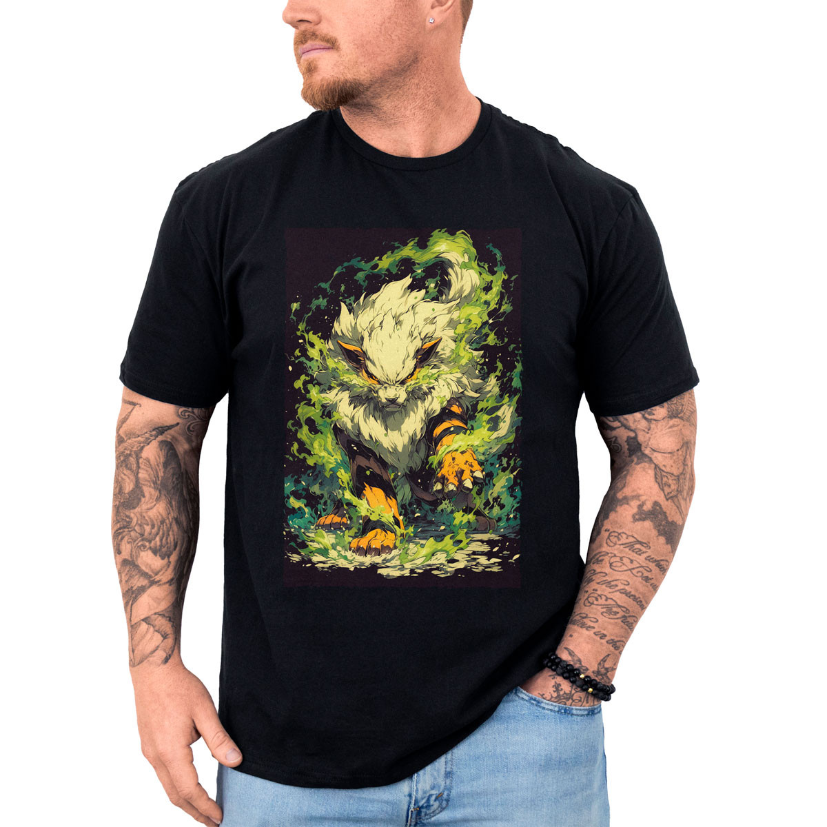 polera-hombre-anime-dise-o-arcanine-tipo-fuego