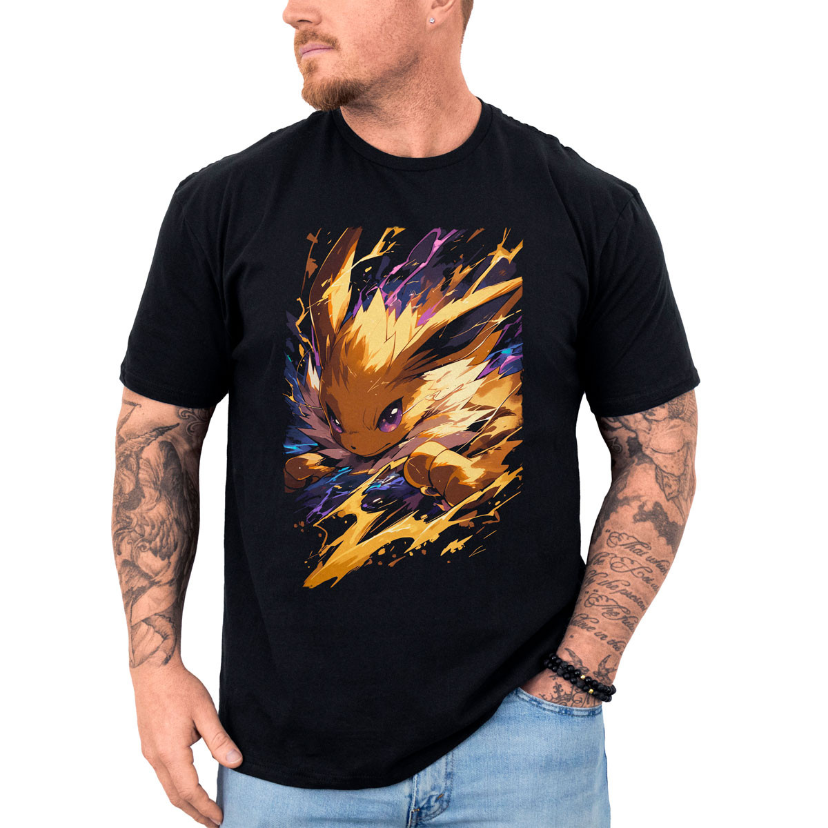 polera-hombre-anime-eevee-atacando-pok-mon