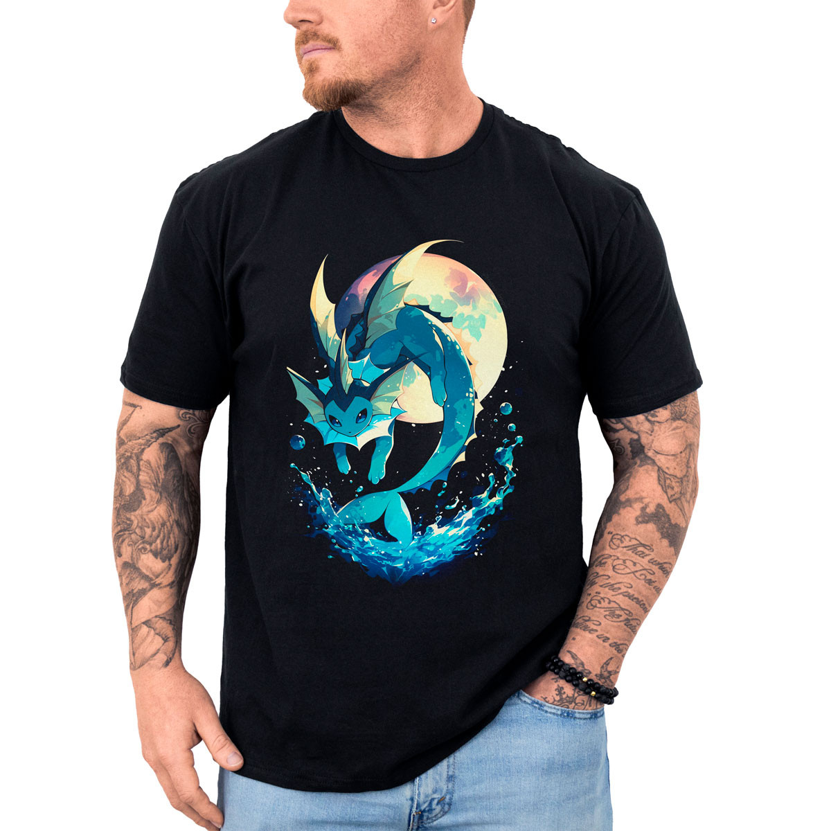polera-hombre-anime-estampada-frontal-vaporeon-pok-mon-black