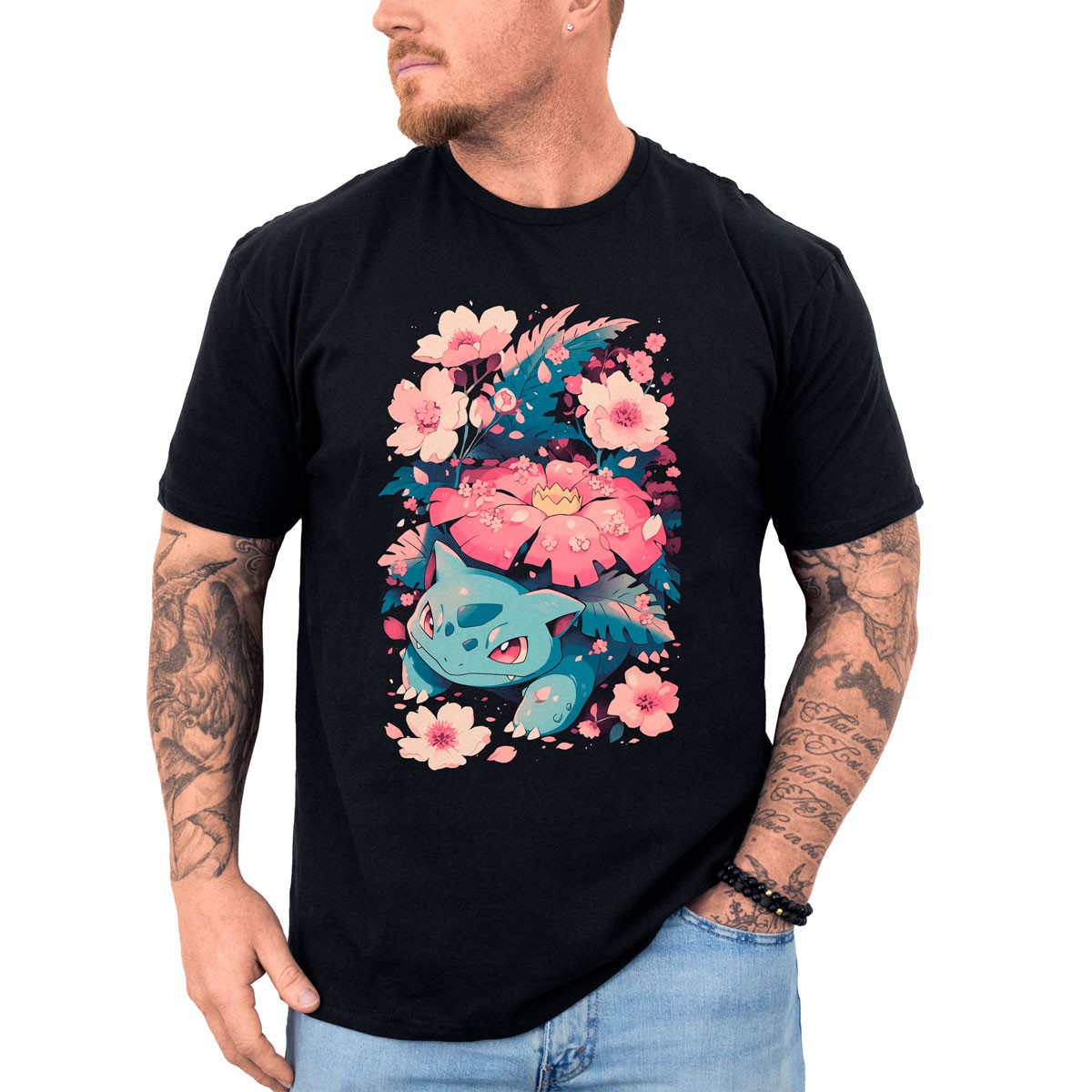 polera-hombre-anime-estampada-ivysaur-cherry-blossoms-from-pokemon