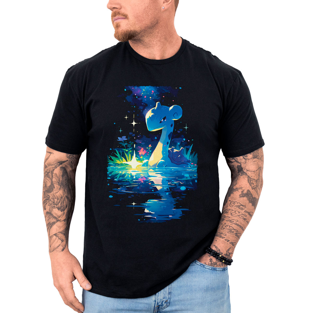 polera-hombre-anime-estampada-lapras-silueta-pok-mon