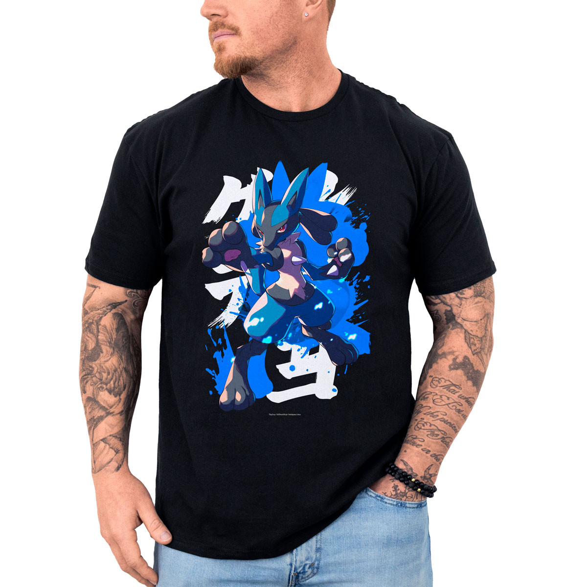 polera-hombre-anime-estampada-pok-dex-lucario-ink-pok-mon-anime