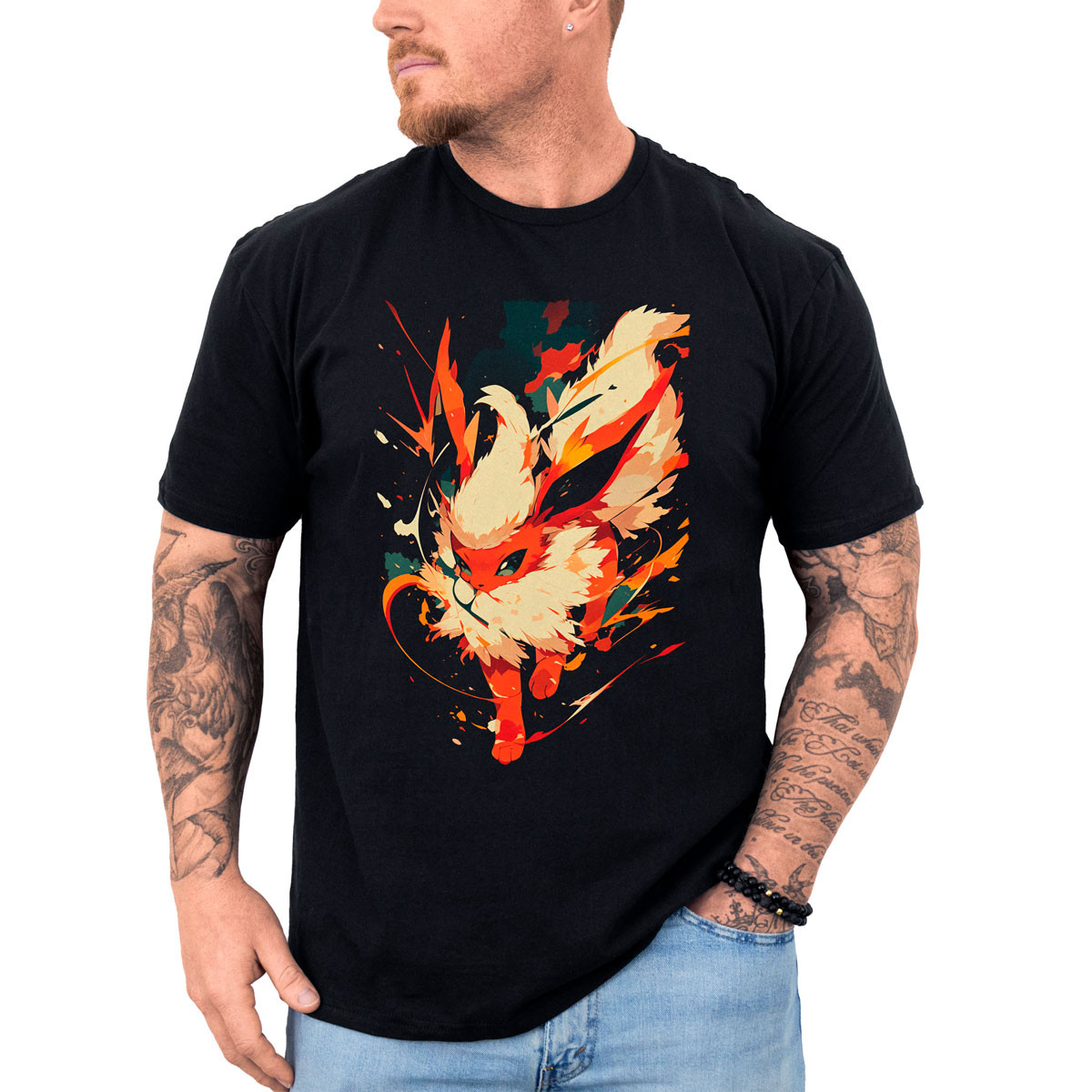 polera-hombre-anime-flareon-shiny-pokemon