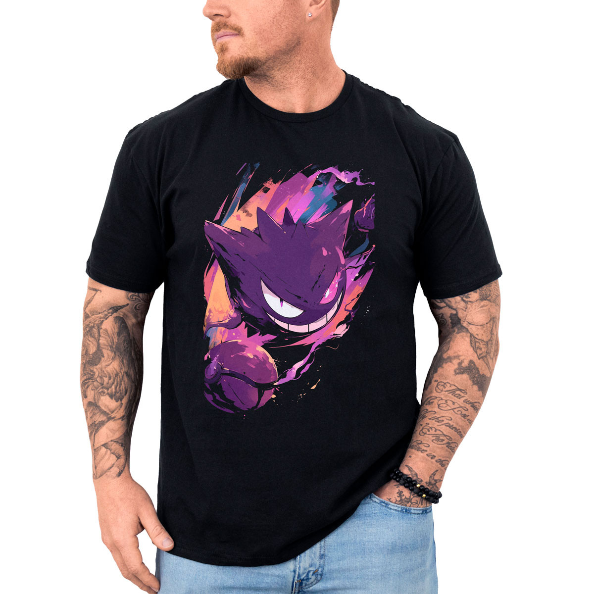 polera-hombre-anime-gastly-sketch-gym-pok-mon-negra